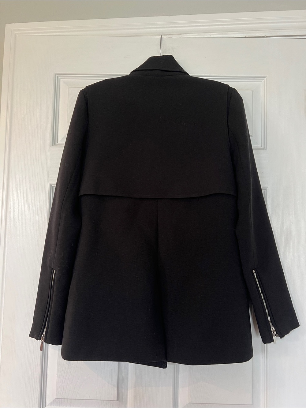 le chateau Black Asymmetrical Snap-Front Pea Coat - Picture 4 of 4